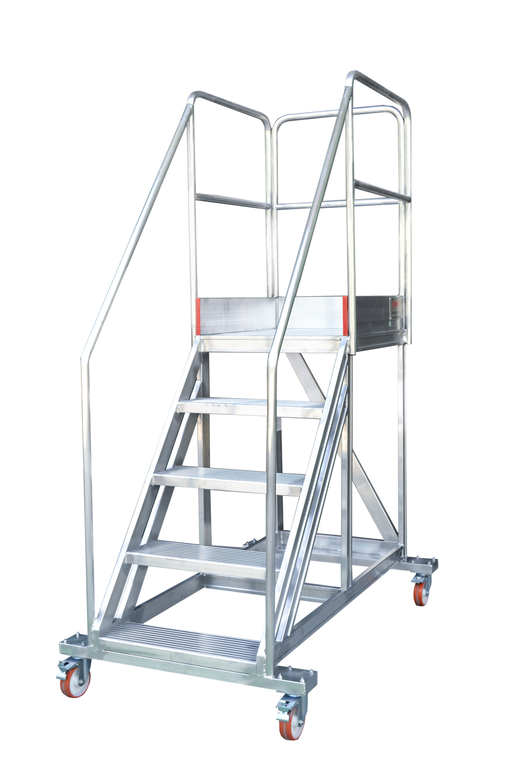 Tek Taraftan Çıkışlı Kaynaklı Platform Merdiven 6+1 Basamaklı 3 Metre