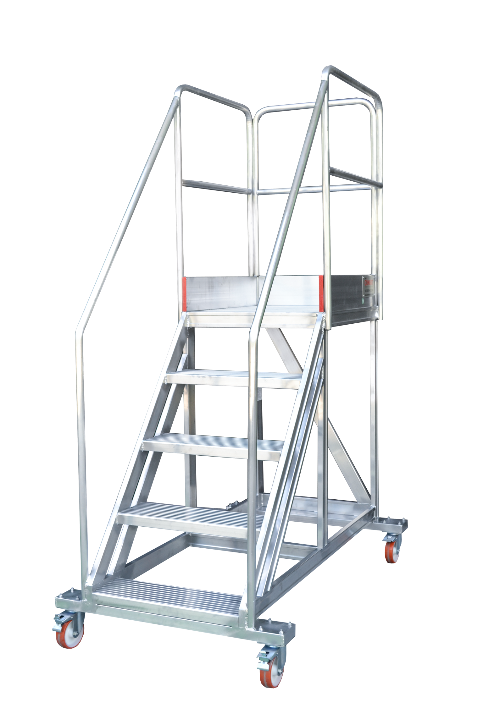 Tek Taraftan Çıkışlı Kaynaklı Platform Merdiven 6+1 Basamaklı 3 Metre