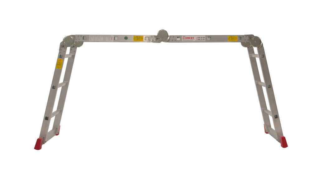 4X4 Basamaklı Akrobat Merdiven 475 Cm Katlanır Çok Amaçlı Alüminyum Merdiven (AKR.475)