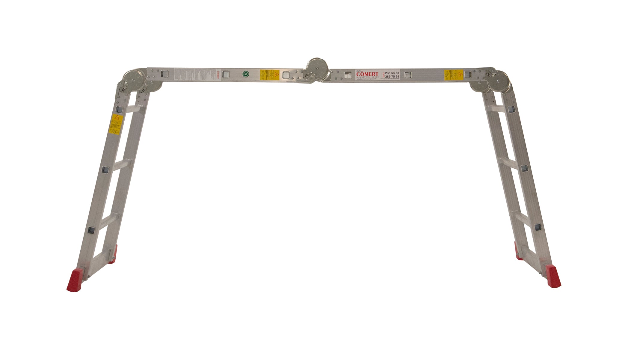 4X3 Basamaklı Akrobat Merdiven 375 Cm Katlanır Çok Amaçlı Alüminyum Merdiven (AKR.375)